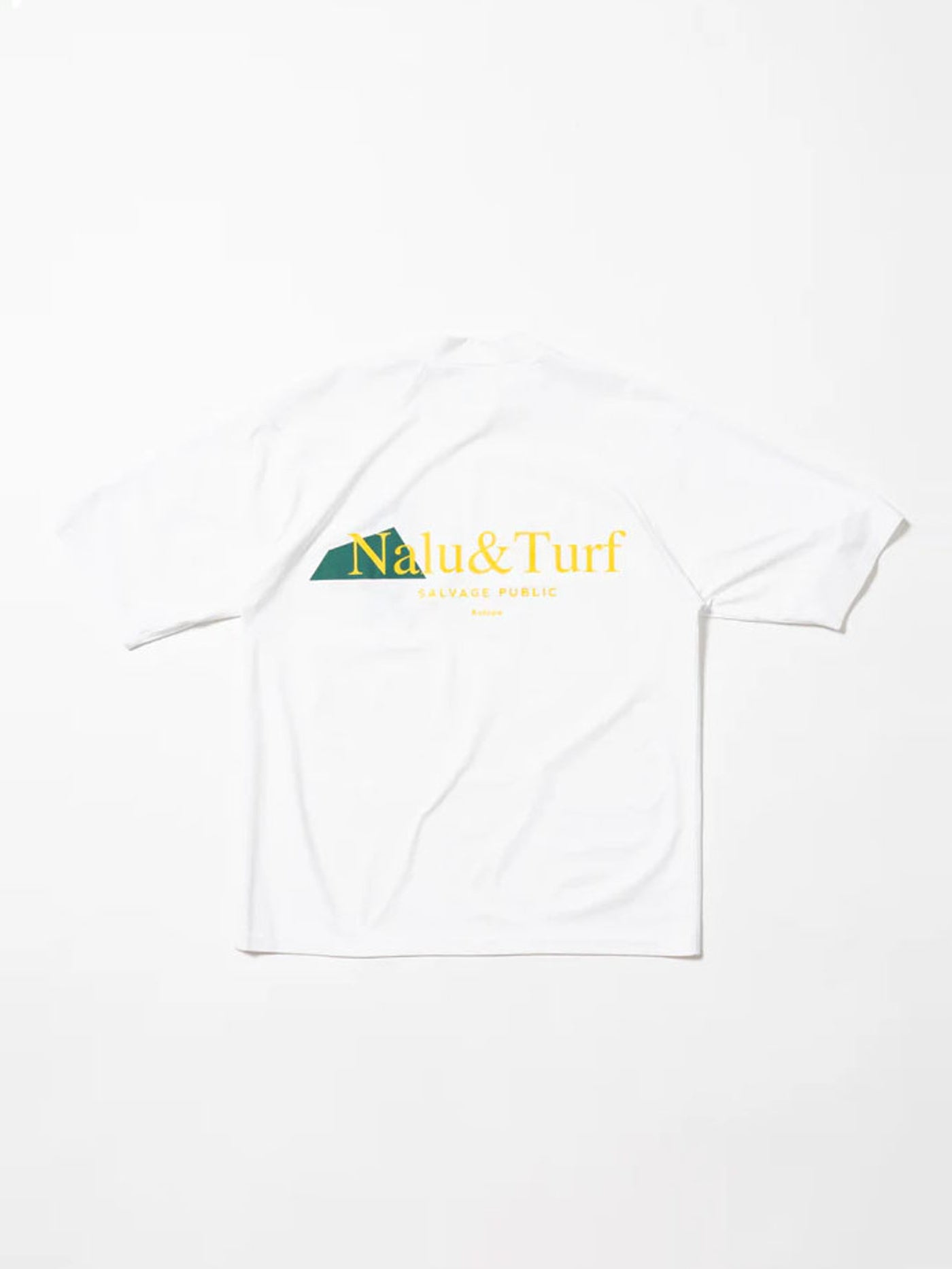 SVKS6022［サルベージパブリックコレパ］サーフモックネック S/S(Nalu＆Turf) / WHITE