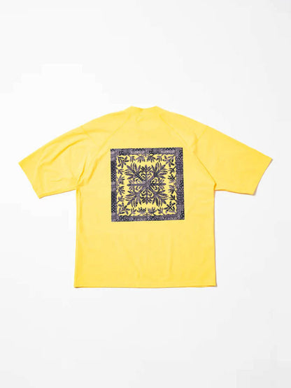 SVKS6023［サルベージパブリックコレパ］サーフモックネック S/S(TI LEAF Paisley) / YELLOW