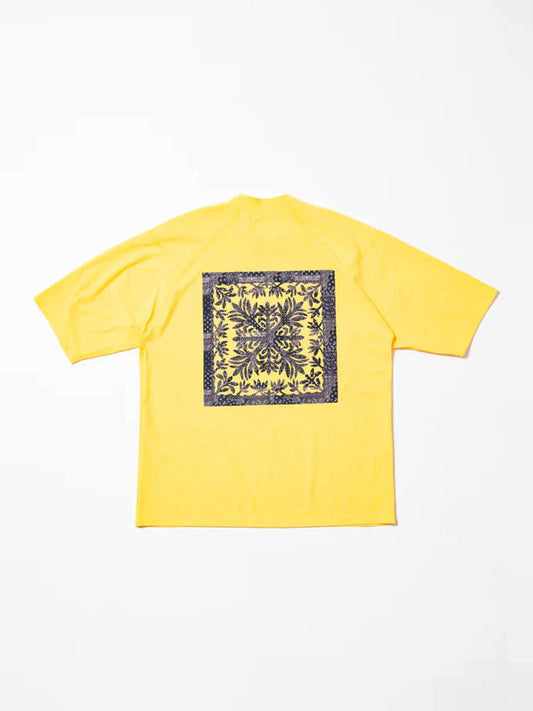 SVKS6023［サルベージパブリックコレパ］サーフモックネック S/S(TI LEAF Paisley) / YELLOW