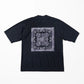 SVKS6023［サルベージパブリックコレパ］サーフモックネック S/S(TI LEAF Paisley) / BLACK