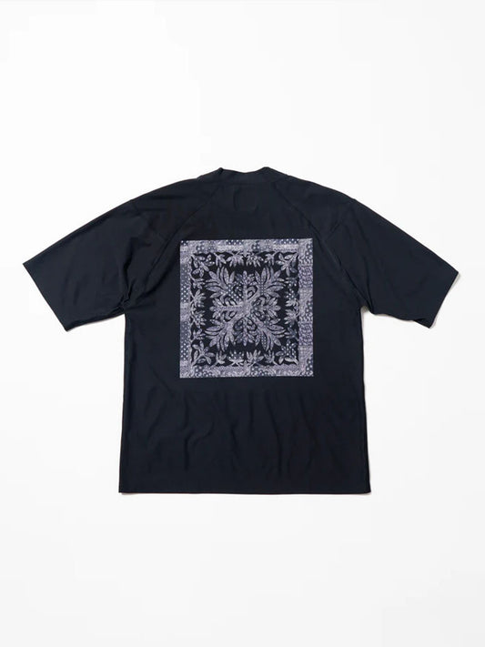 SVKS6023［サルベージパブリックコレパ］サーフモックネック S/S(TI LEAF Paisley) / BLACK