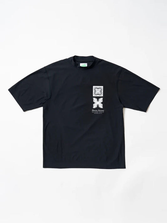 SVKS6022［サルベージパブリックコレパ］サーフモックネック S/S(Nalu＆Turf) / BLACK
