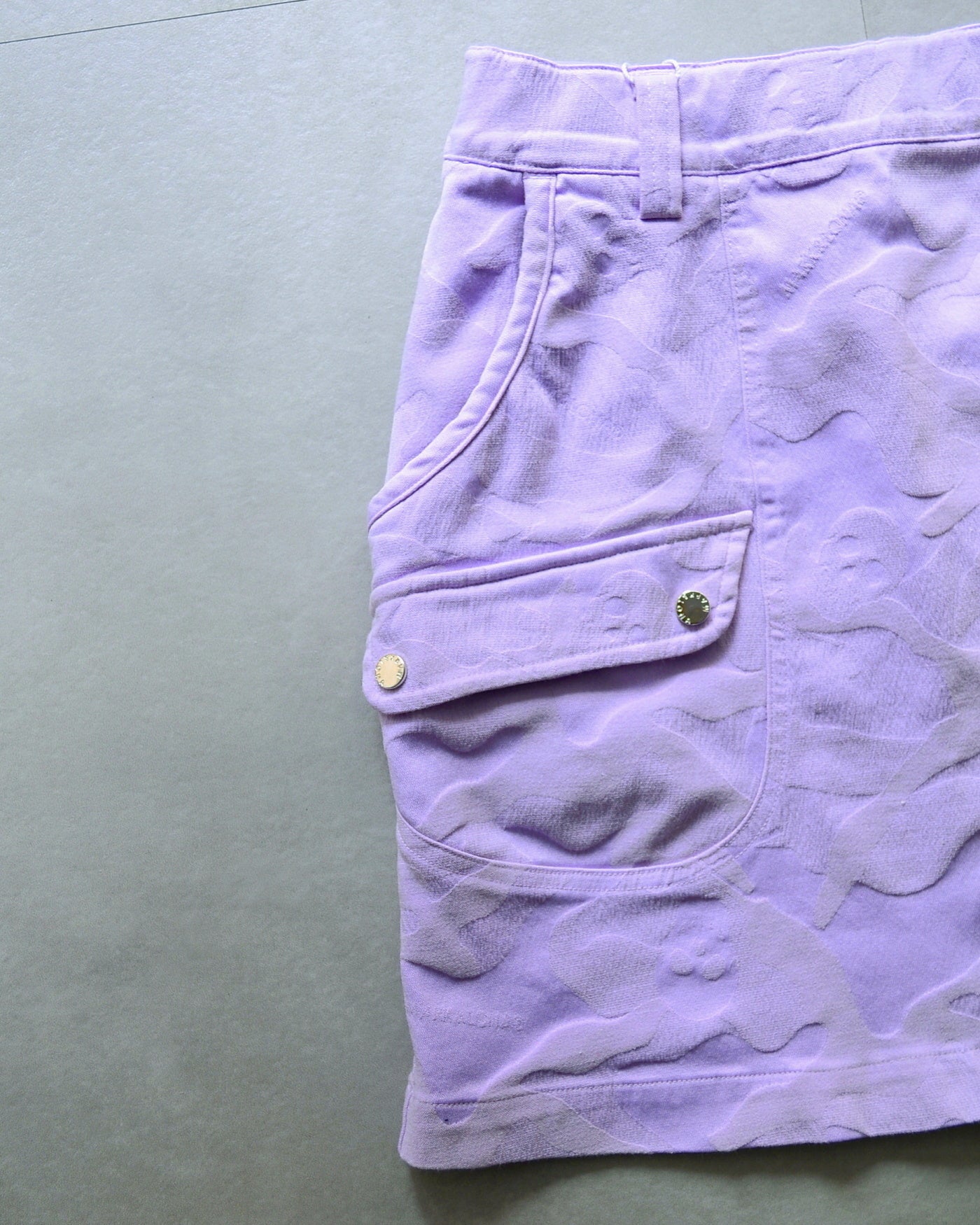 Gauge Garment Dye Skirt | WOMEN / LAVENDER