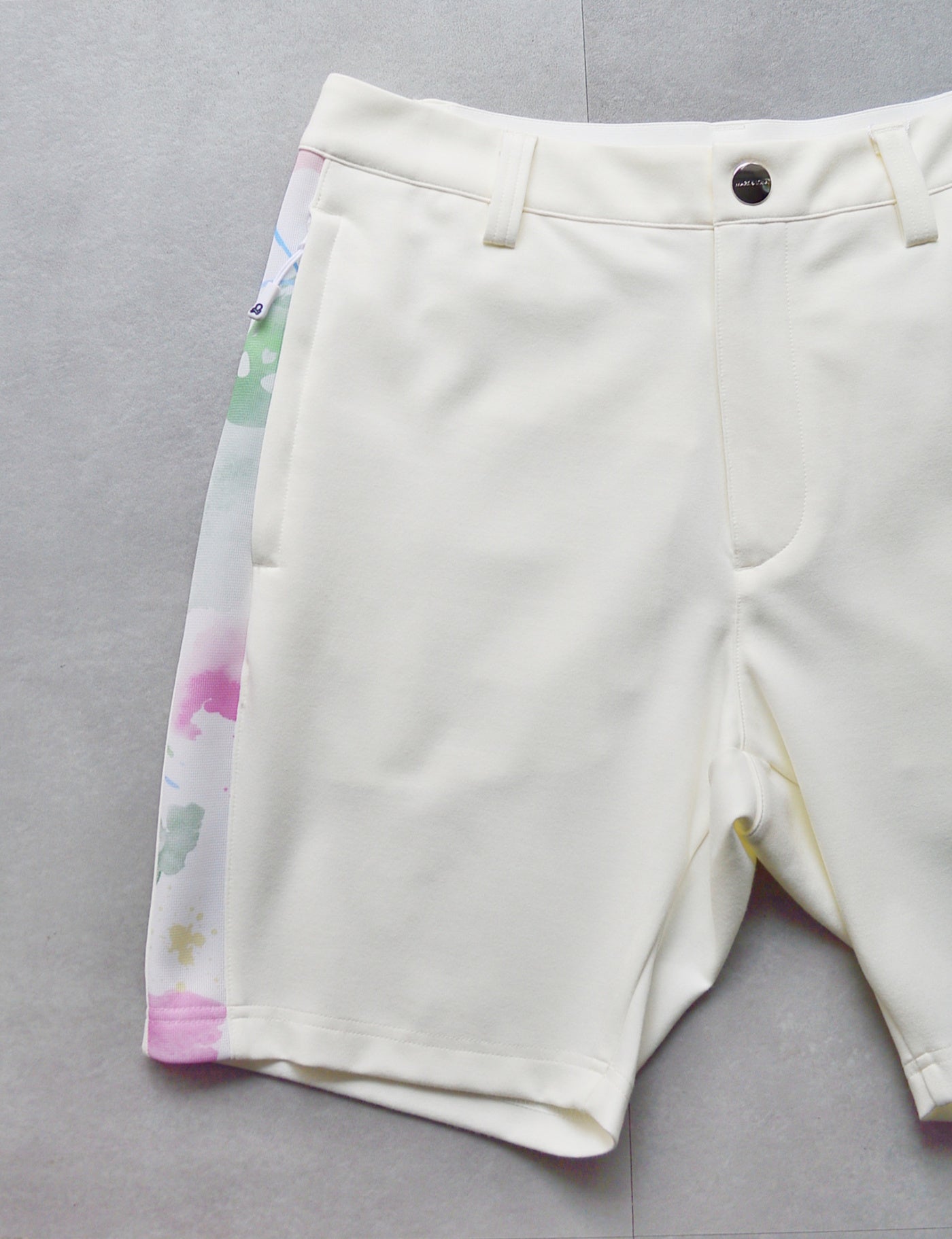 Pulse Camo Structured knit Shorts| MEN / WHITE