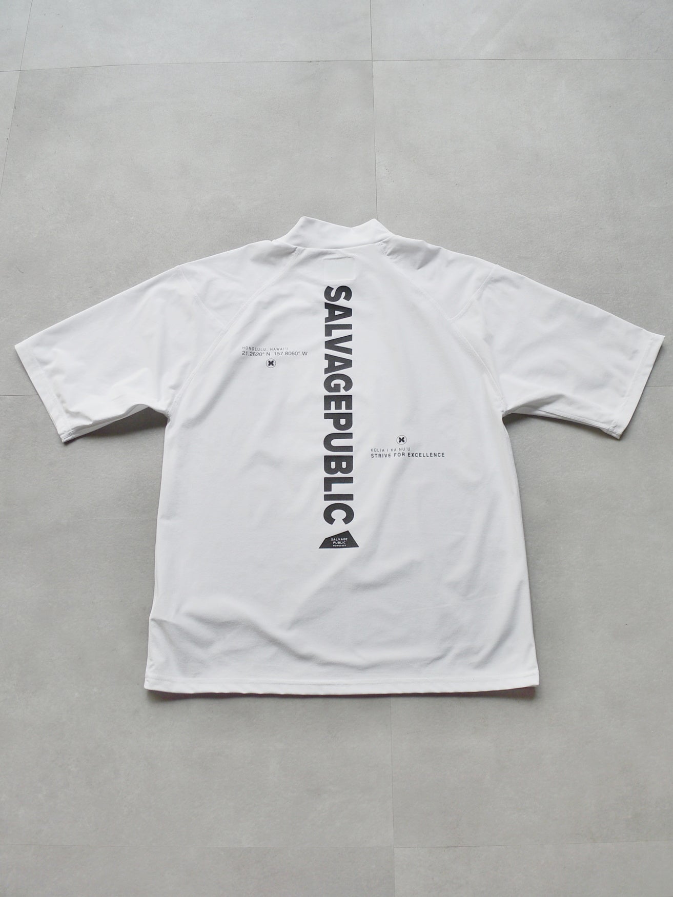 SVKS5032［サルベージパブリックコレパ］SURF モックネック S/S (EXELLENCE) / WHITE
