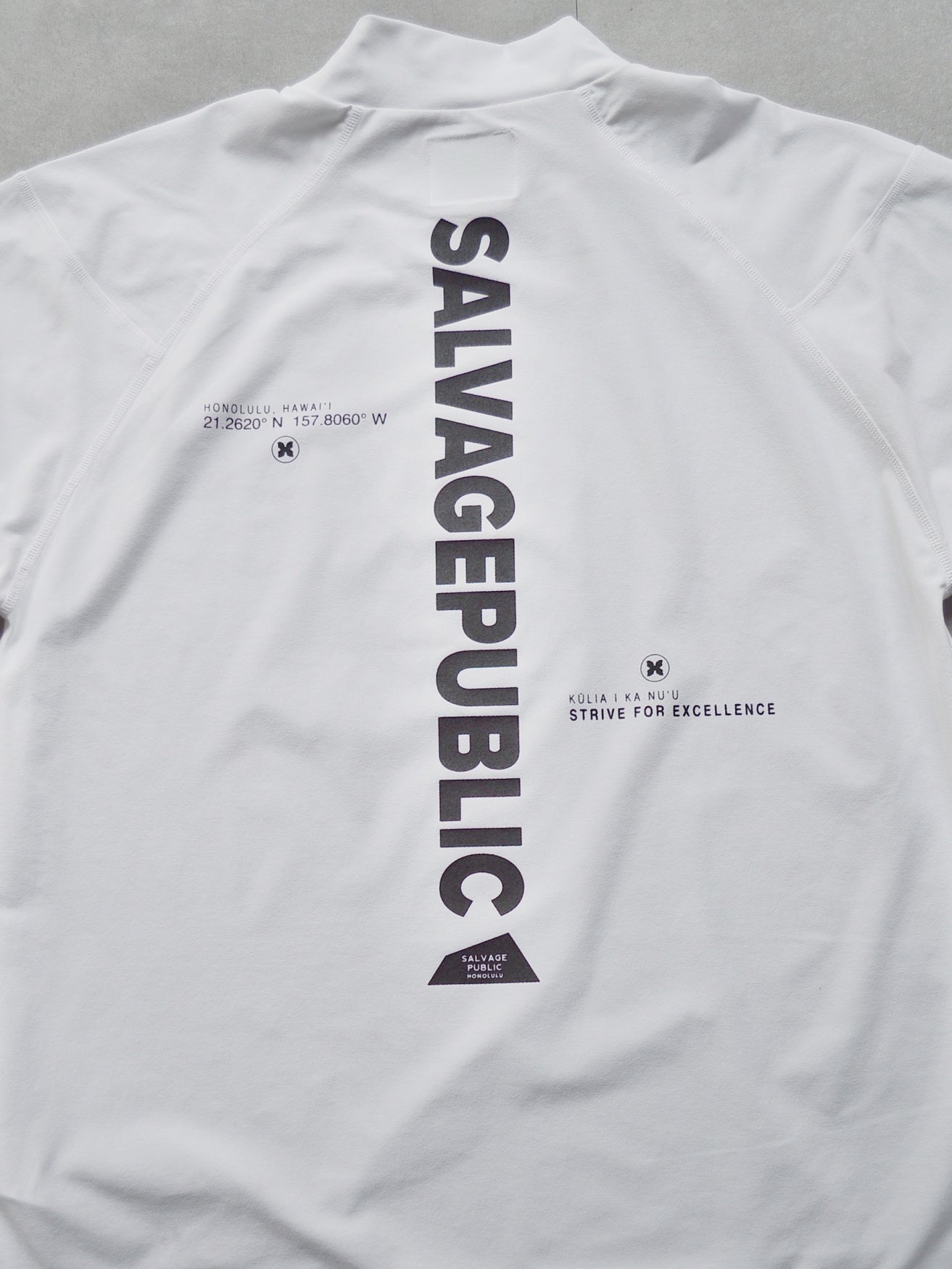 SVKS5032［サルベージパブリックコレパ］SURF モックネック S/S (EXELLENCE) / WHITE