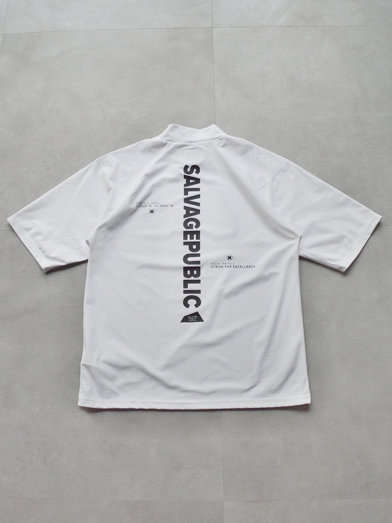 SVKS5032［サルベージパブリックコレパ］SURF モックネック S/S (EXELLENCE) / WHITE