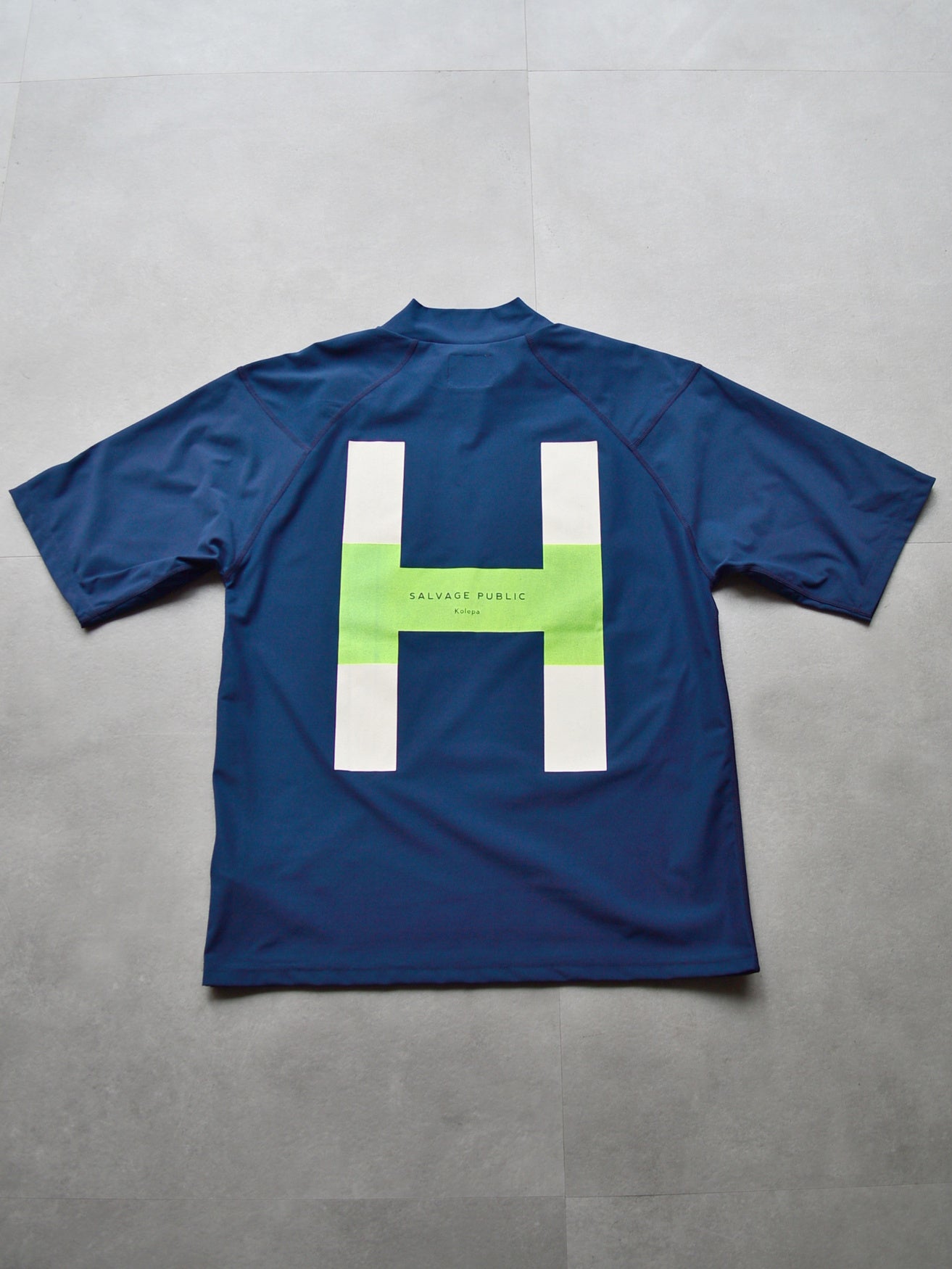 SVKS5030［サルベージパブリックコレパ］SURF モックネック S/S (HI) / Navy