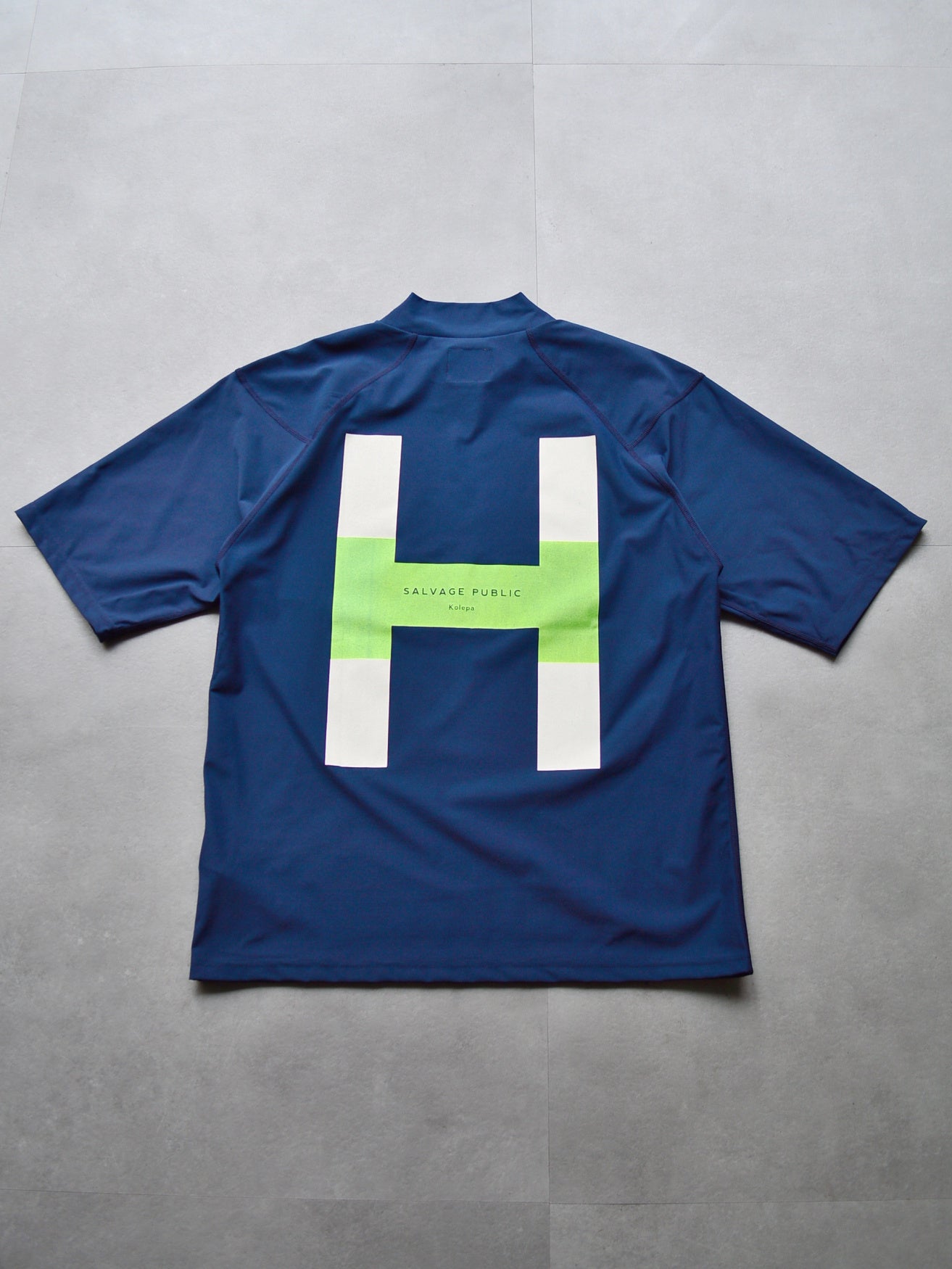SVKS5030［サルベージパブリックコレパ］SURF モックネック S/S (HI) / Navy