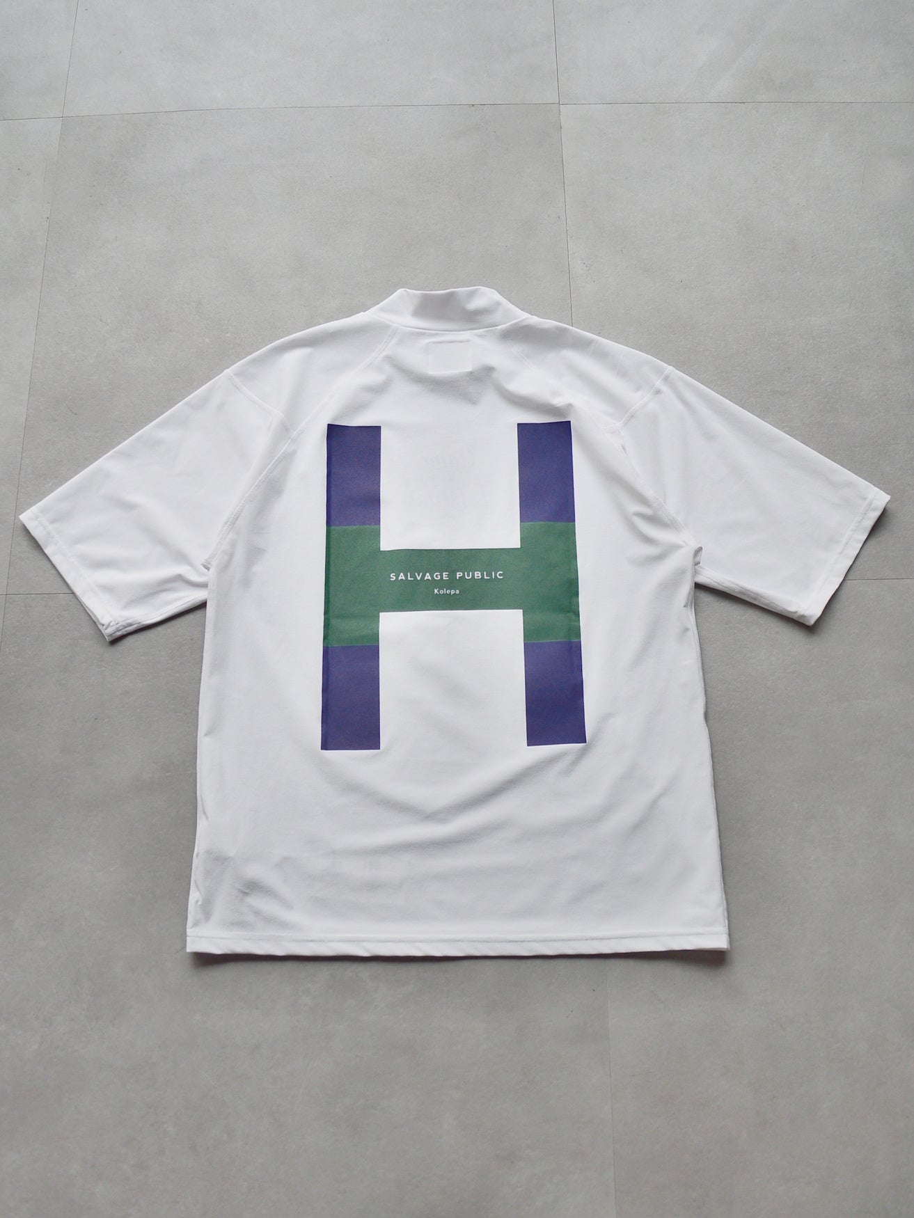 SVKS5030［サルベージパブリックコレパ］SURF モックネック S/S (HI) / White