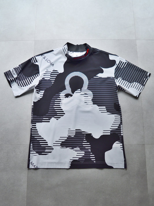 Flow Camo Mock Neck Tee | MEN / GREY