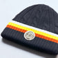 Ever Striped Cable Knit Beanie | MEN and WOMEN / BLACK