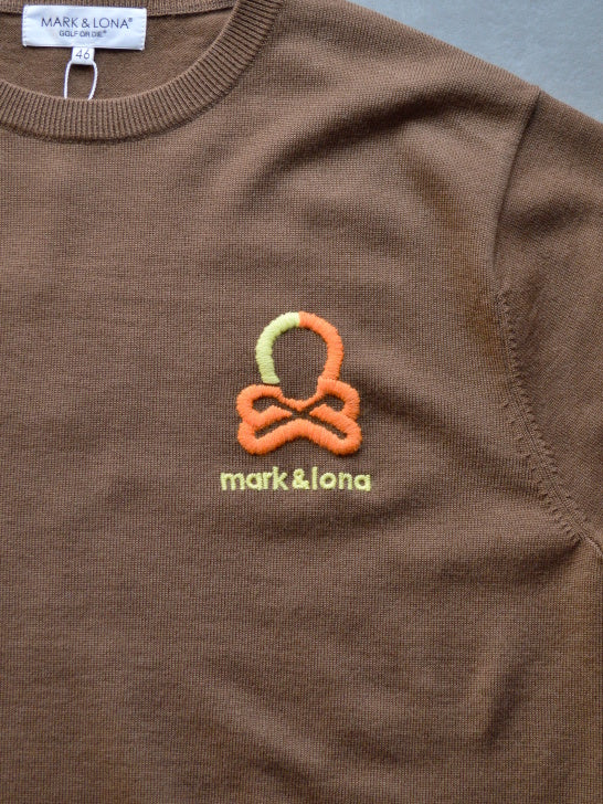 Quadro Silky Wool Sweater | MEN / BROWN