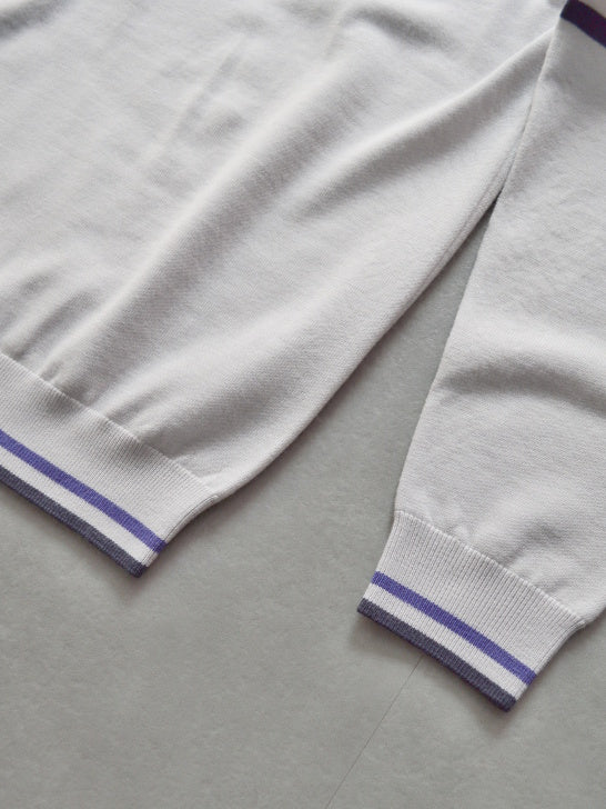 Quadro Silky Wool Sweater | MEN / LT.GREY