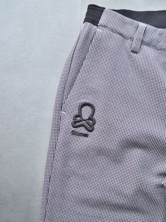G.D Houndstooth Poly Flex Trousers | MEN / BLACK