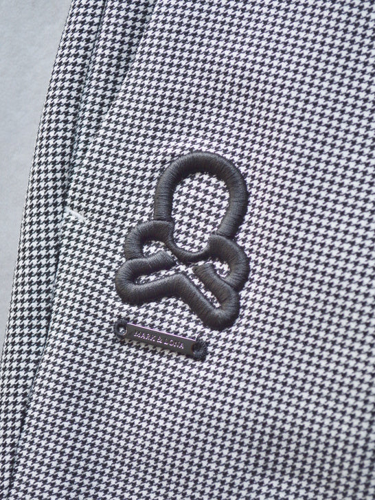 G.D Houndstooth Poly Flex Trousers | MEN / BLACK