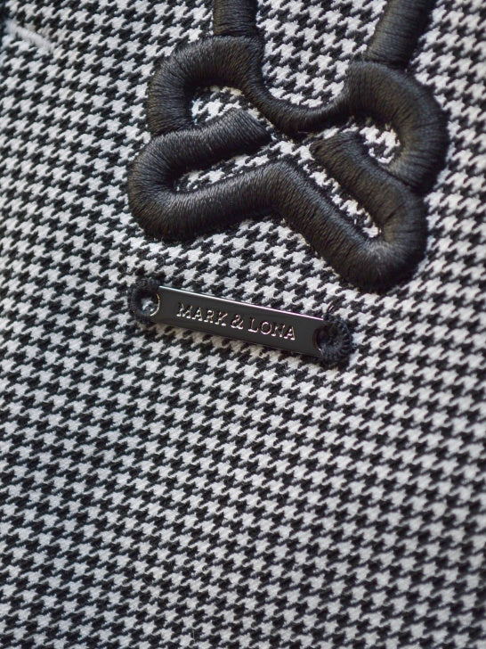 G.D Houndstooth Poly Flex Trousers | MEN / BLACK