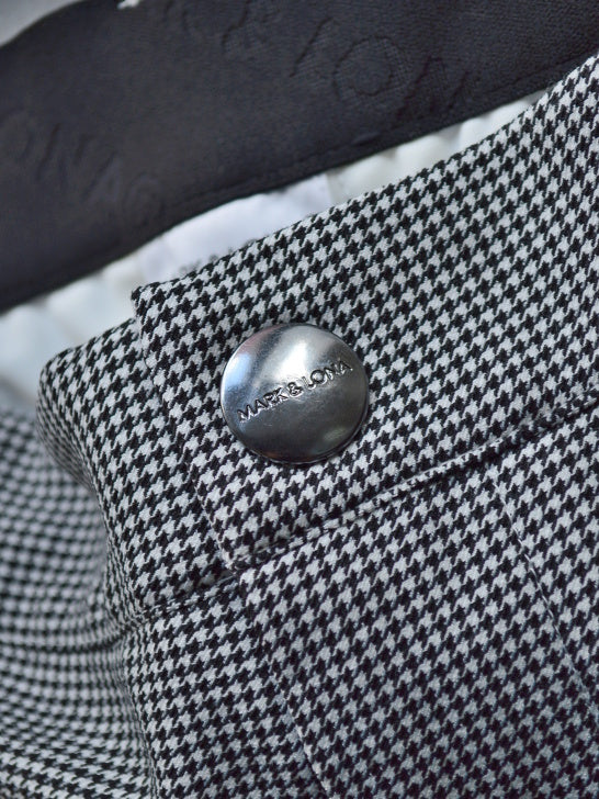 G.D Houndstooth Poly Flex Trousers | MEN / BLACK