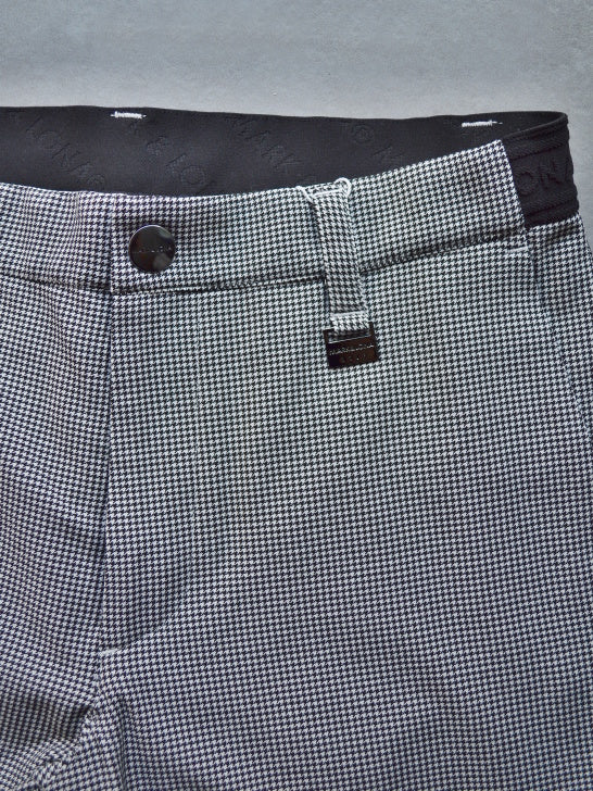 G.D Houndstooth Poly Flex Trousers | MEN / BLACK