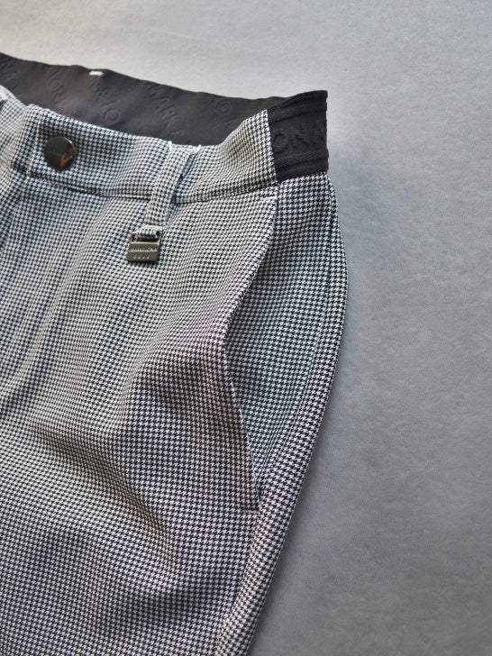 G.D Houndstooth Poly Flex Trousers | MEN / BLACK