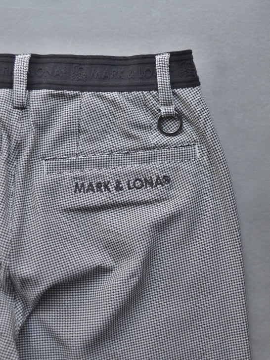 G.D Houndstooth Poly Flex Trousers | MEN / BLACK