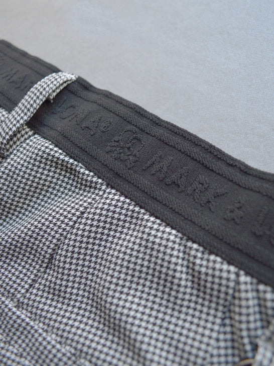 G.D Houndstooth Poly Flex Trousers | MEN / BLACK