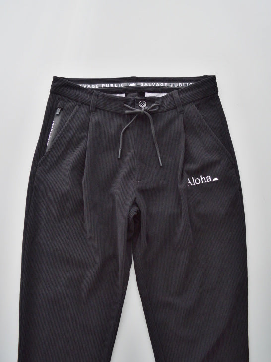 SVKA4026［サルベージパブリックコレパ］ウカコーデュロイトラウザーズ / BLACK