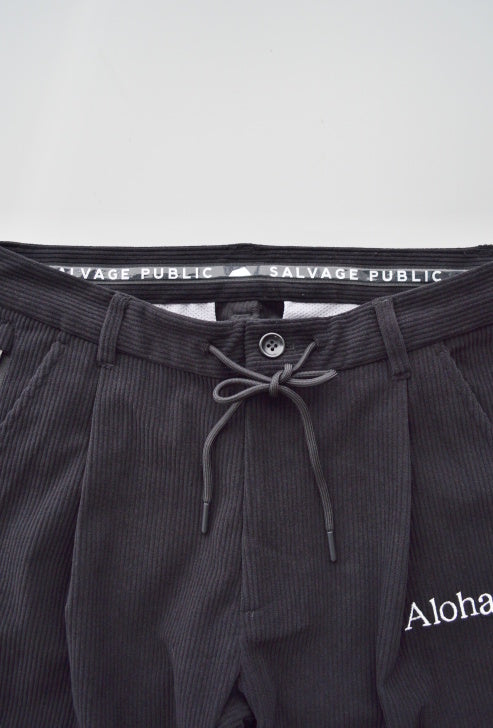 SVKA4026［サルベージパブリックコレパ］ウカコーデュロイトラウザーズ / BLACK