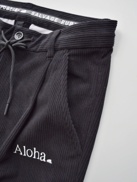 SVKA4026［サルベージパブリックコレパ］ウカコーデュロイトラウザーズ / BLACK