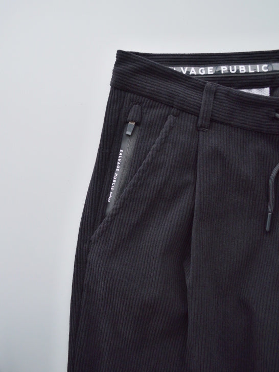 SVKA4026［サルベージパブリックコレパ］ウカコーデュロイトラウザーズ / BLACK