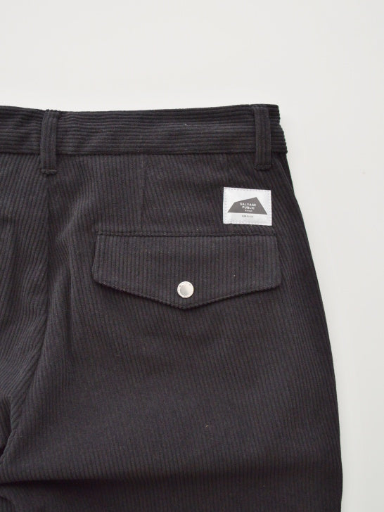 SVKA4026［サルベージパブリックコレパ］ウカコーデュロイトラウザーズ / BLACK