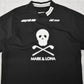 Icon Skull Stretch Nylon Piqué Mock | MEN / BLACK