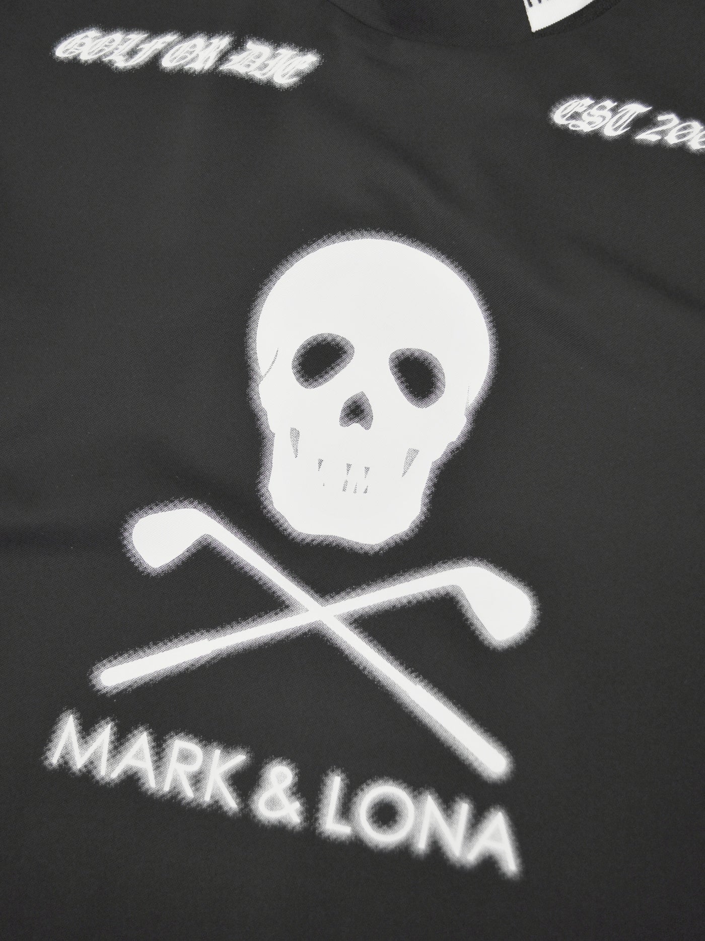 Icon Skull Stretch Nylon Piqué Mock | MEN / BLACK