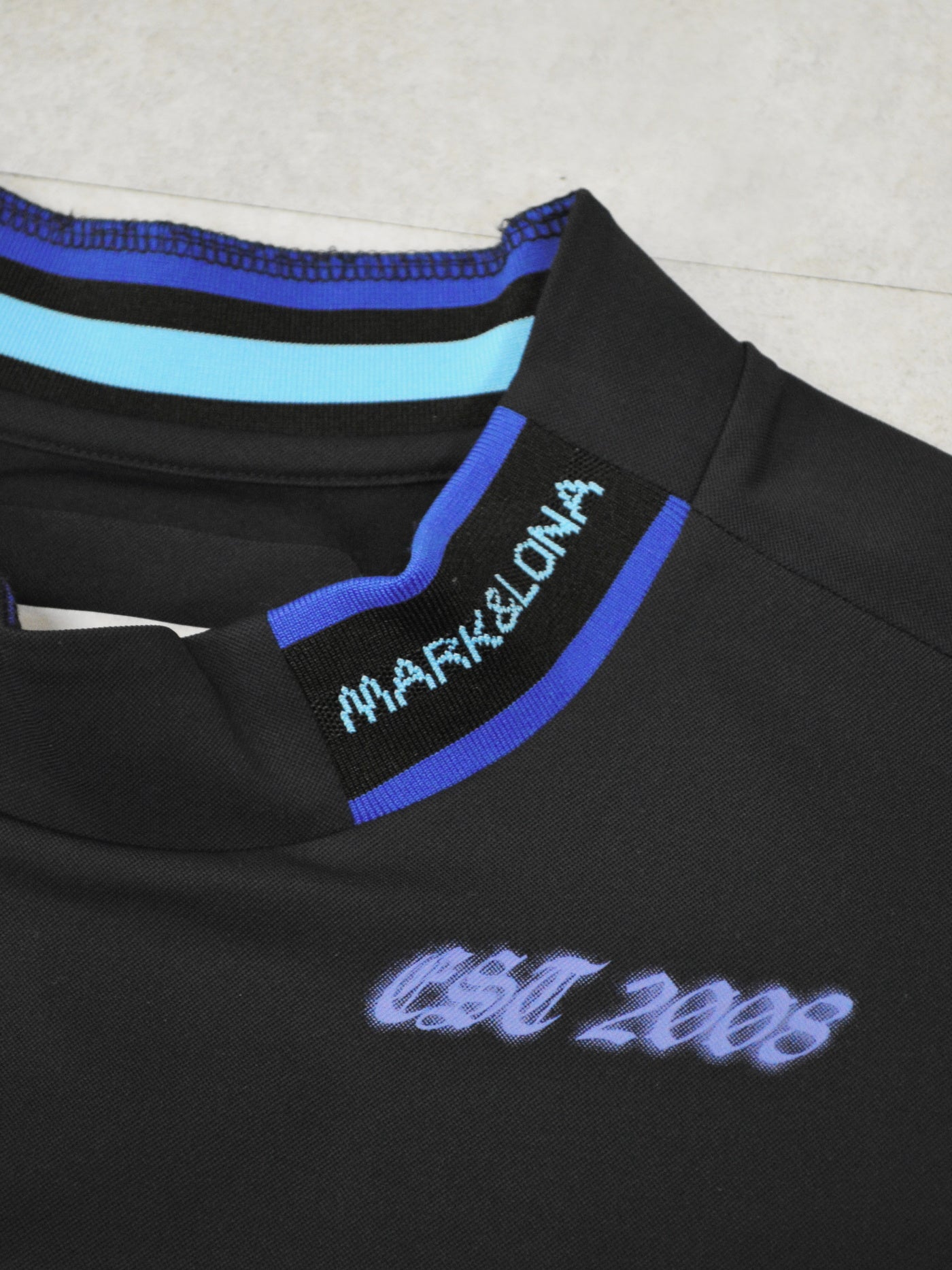 Icon Skull Stretch Nylon Piqué Mock | MEN / NAVY