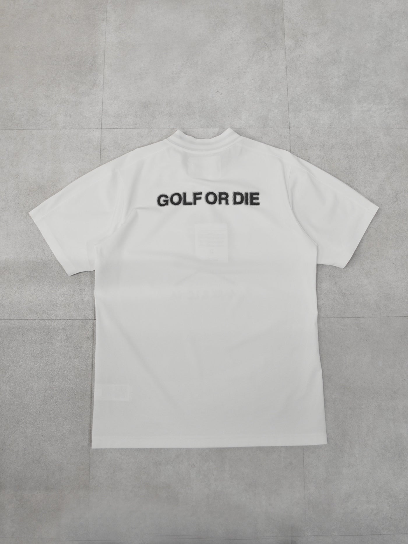 Icon Skull Stretch Nylon Piqué Mock | MEN / WHITE