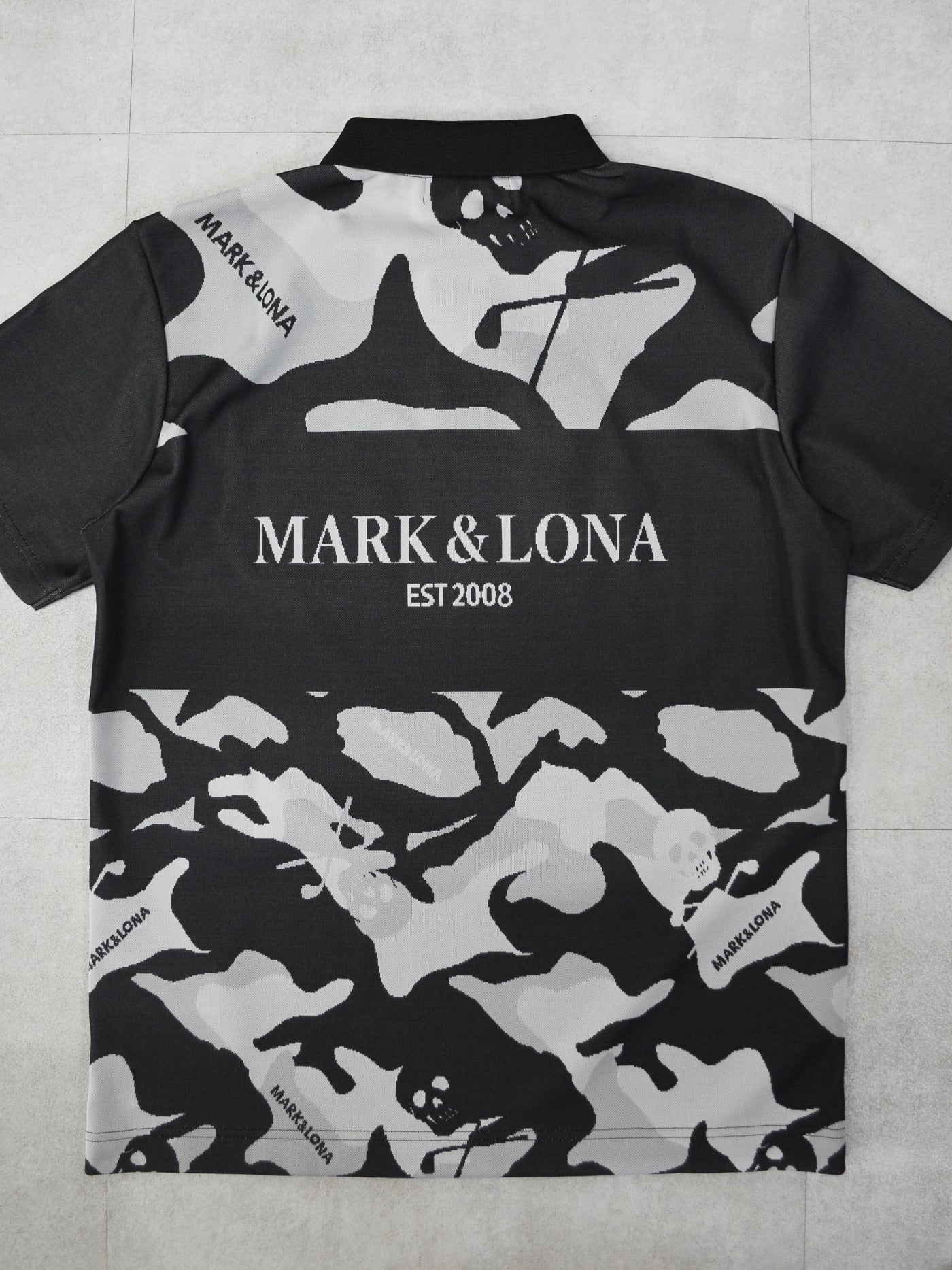 Gauge Camouflage Jacquard Polo | MEN / BLACK