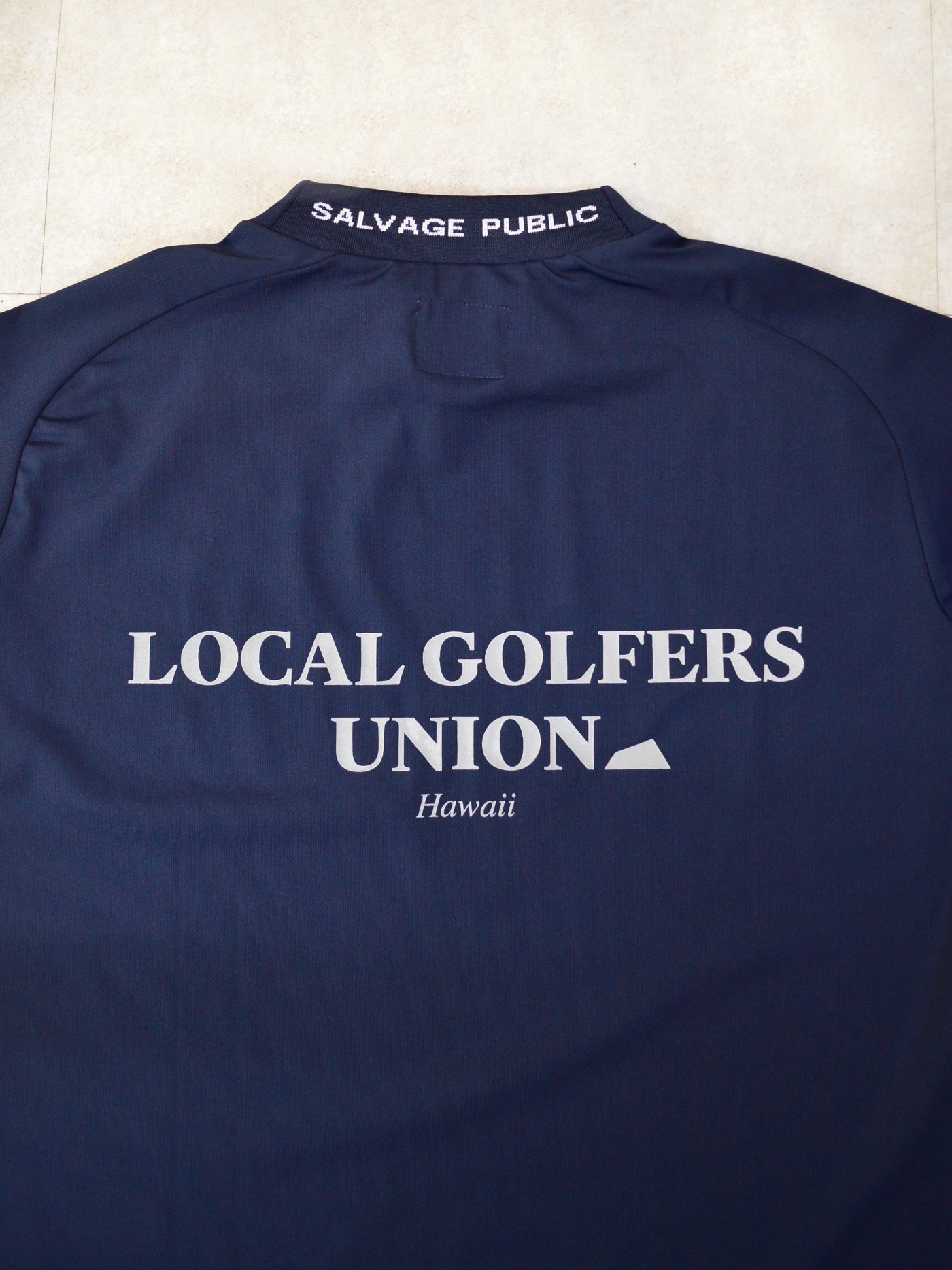 SVKS6012［サルベージパブリックコレパ］アロヘアモックネック S/S(LOCAL GOLFERS UNION) / NAVY