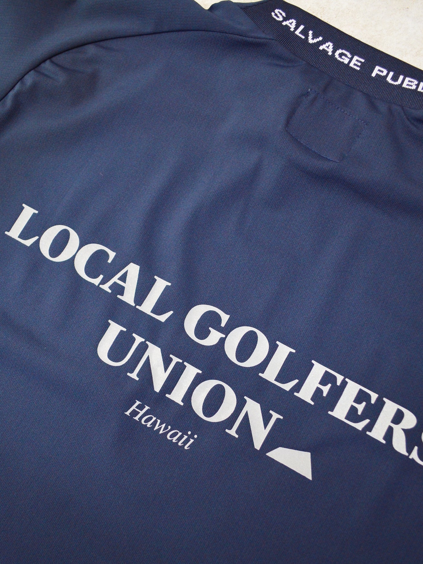 SVKS6012［サルベージパブリックコレパ］アロヘアモックネック S/S(LOCAL GOLFERS UNION) / NAVY