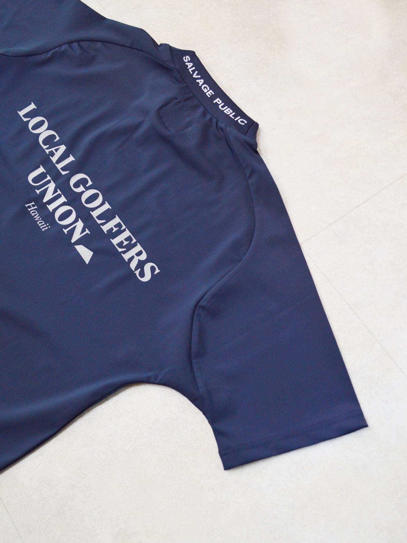 SVKS6012［サルベージパブリックコレパ］アロヘアモックネック S/S(LOCAL GOLFERS UNION) / NAVY