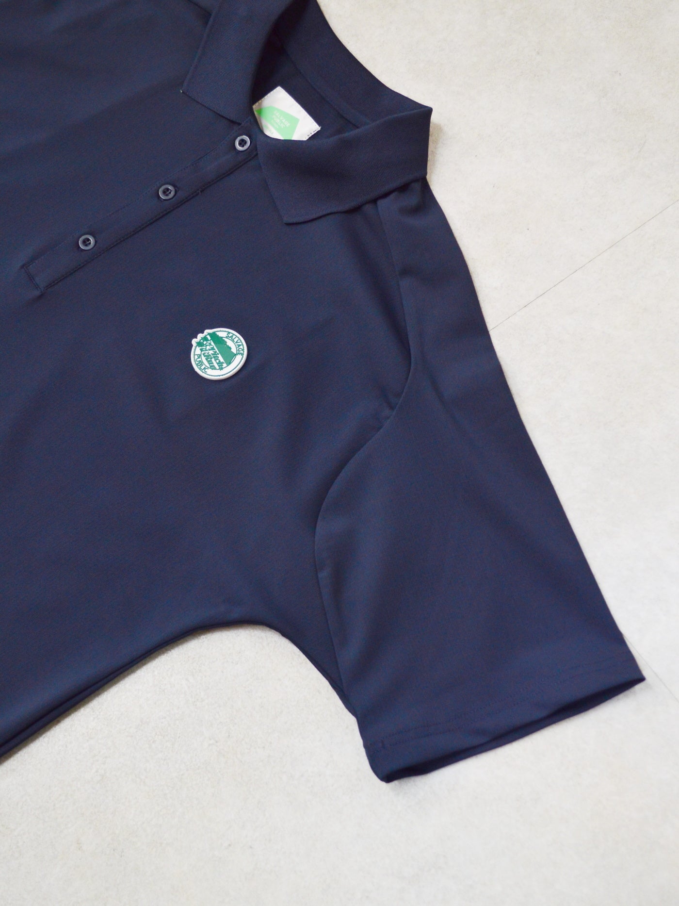 SVKS6011［サルベージパブリックコレパ］アロヘアテックポロ S/S (Pitch＆Run) / NAVY