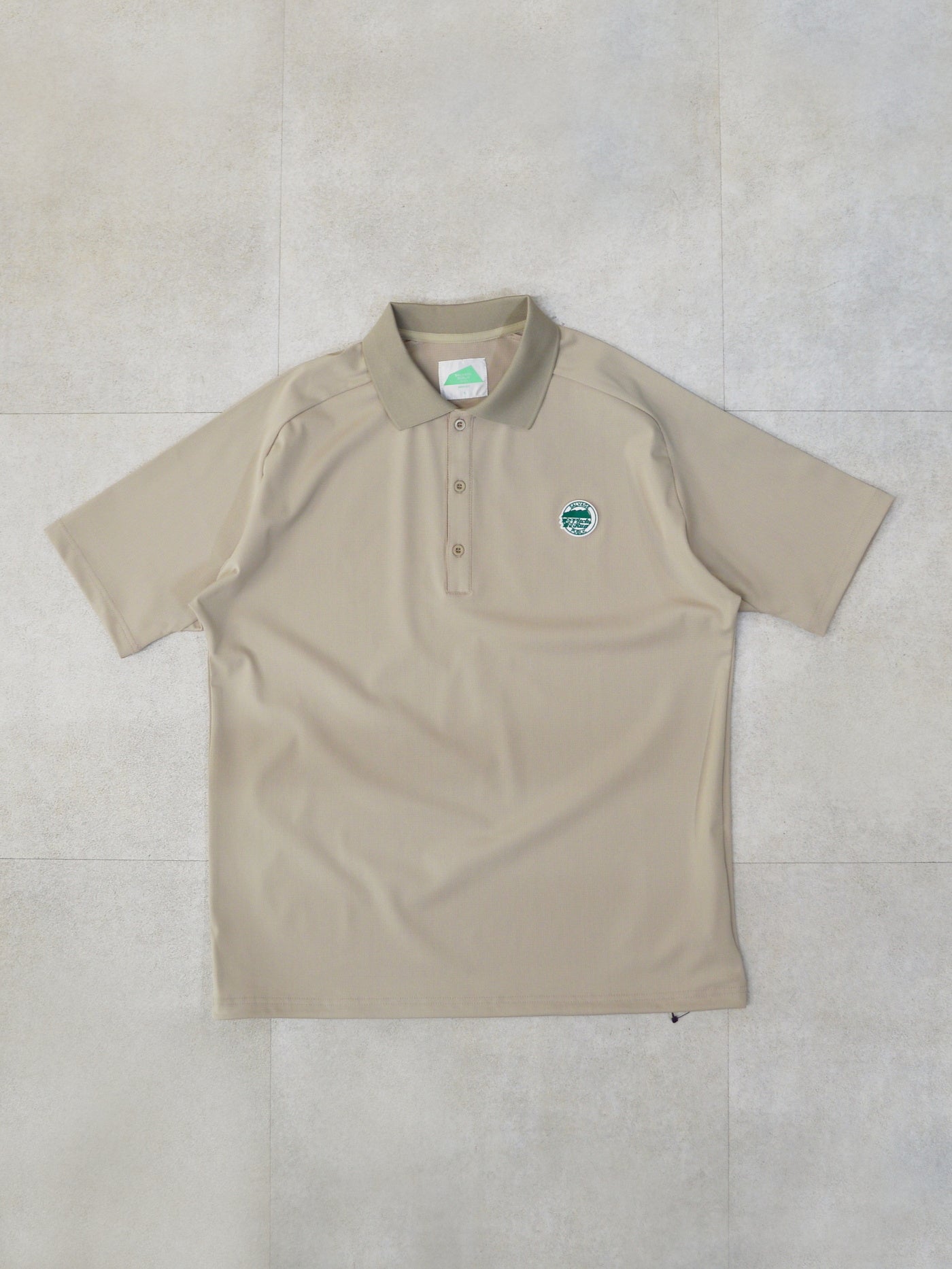 SVKS6011［サルベージパブリックコレパ］アロヘアテックポロ S/S (Pitch＆Run) / BEIGE