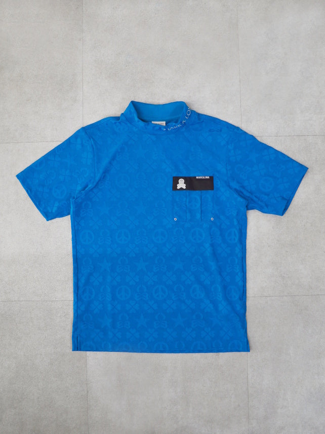 Imperial Jacquard Mock Tee | MEN / BLUE