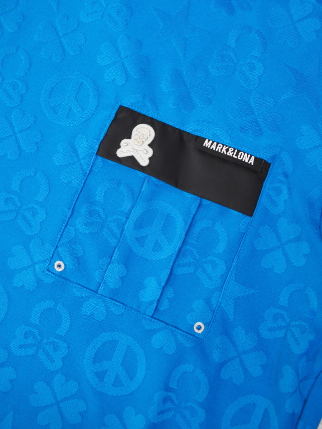 Imperial Jacquard Mock Tee | MEN / BLUE