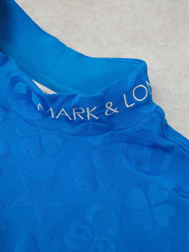 Imperial Jacquard Mock Tee | MEN / BLUE