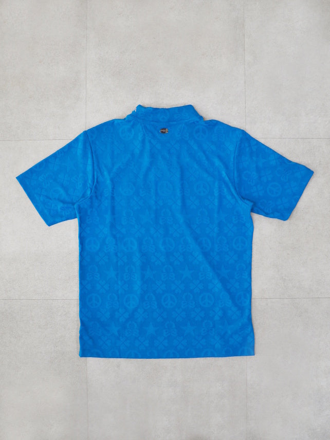 Imperial Jacquard Mock Tee | MEN / BLUE