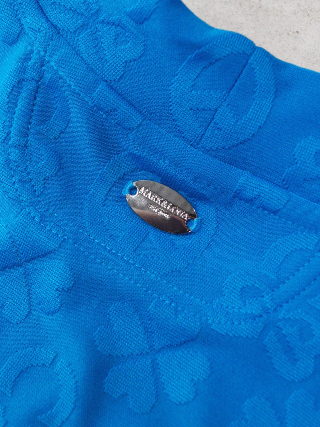 Imperial Jacquard Mock Tee | MEN / BLUE