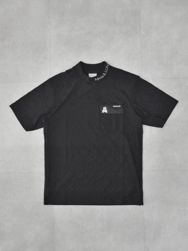 Imperial Jacquard Mock Tee | MEN / BLACK