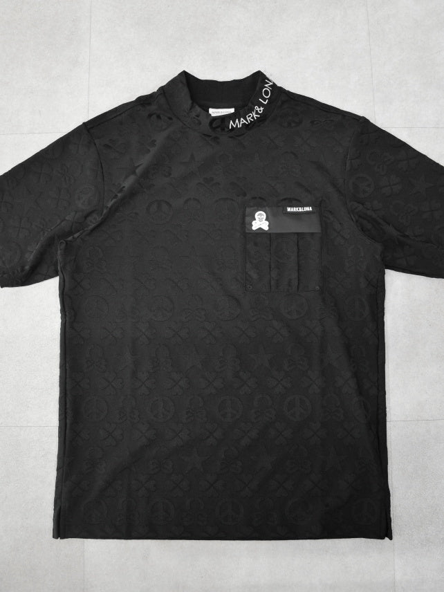 Imperial Jacquard Mock Tee | MEN / BLACK