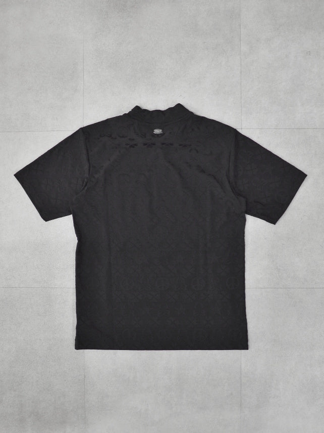 Imperial Jacquard Mock Tee | MEN / BLACK