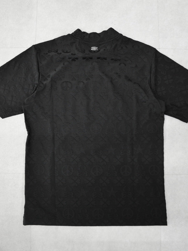 Imperial Jacquard Mock Tee | MEN / BLACK